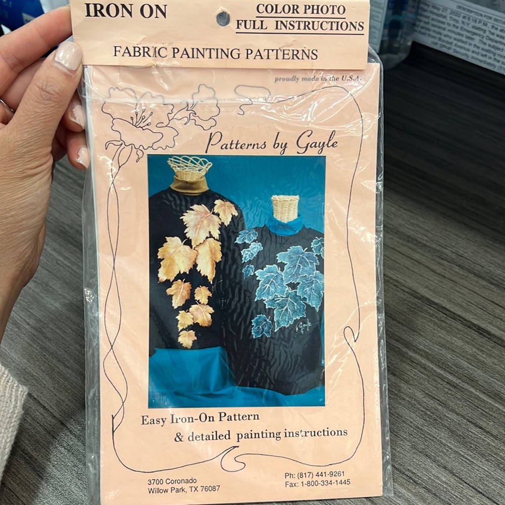 Vintage iron on pattern